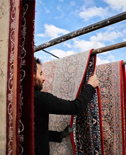 خشک کردن قالی در قالیشویی جمهوری 